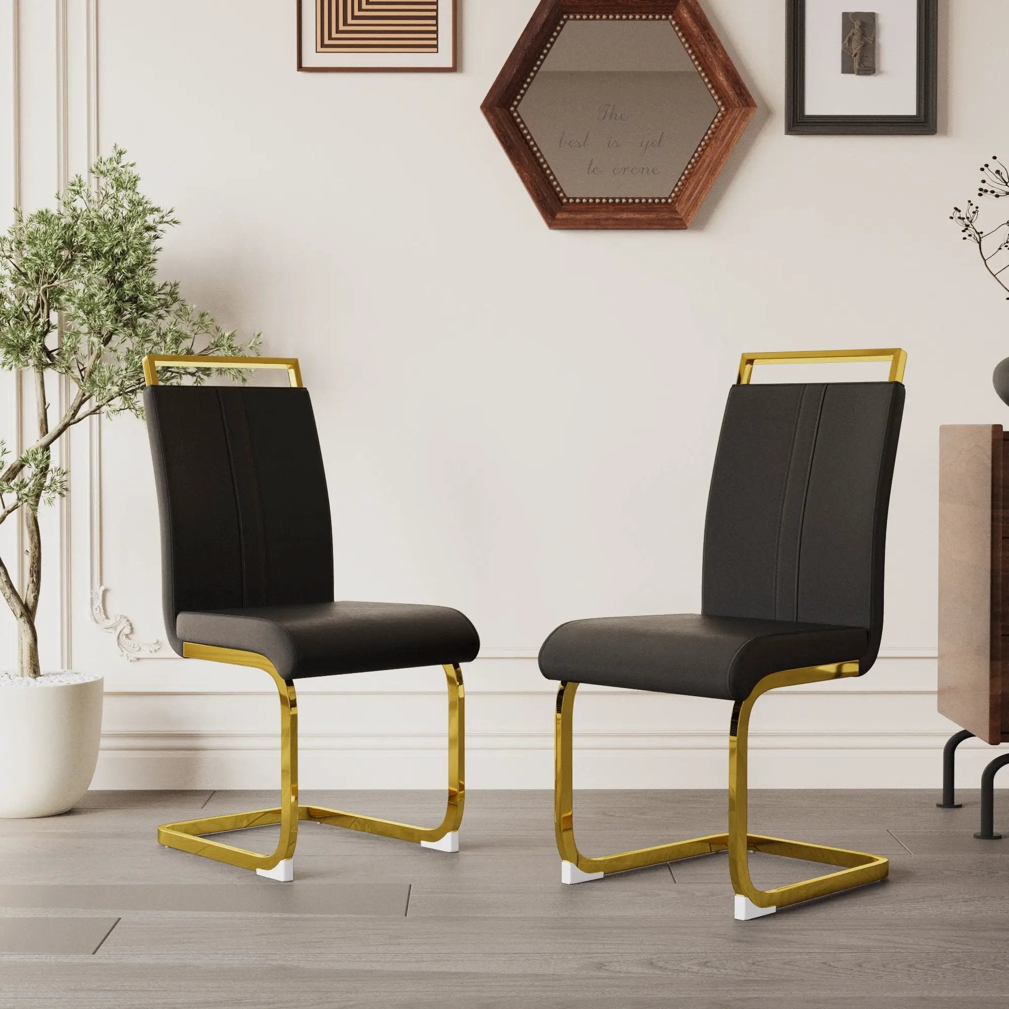 Side Dining Room Chair, Padded Seat High Back by Unique Piece Furniture