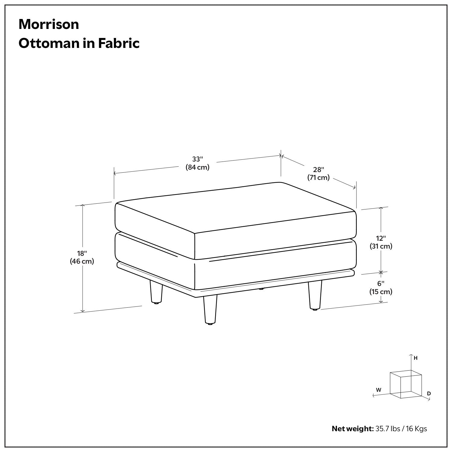 Morrison - Handcrafted Ottoman by HouseOfZazla