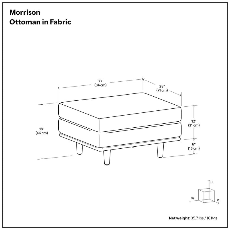 Morrison - Handcrafted Ottoman by HouseOfZazla