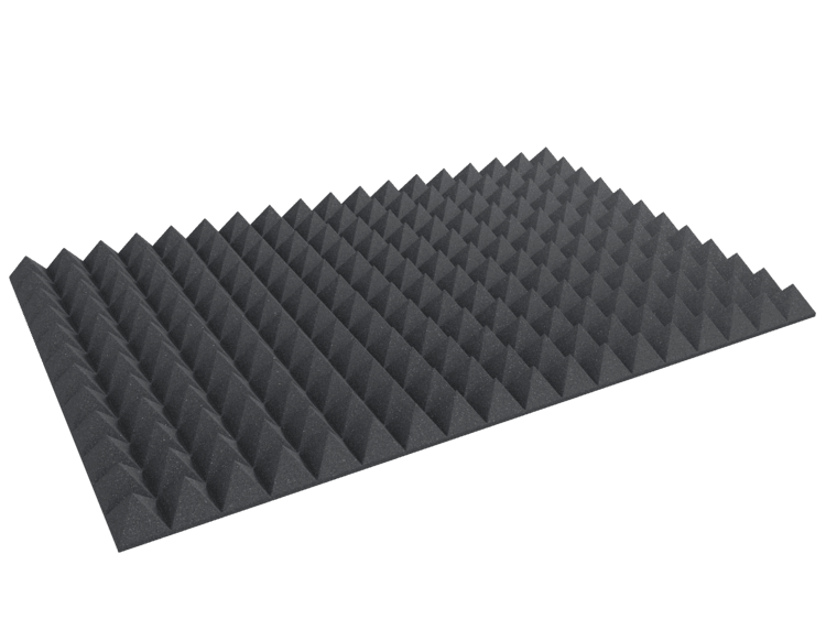 4 Inch Acoustic Foam Pyramid Style Panels - 13 Color Options by SoundAssured
