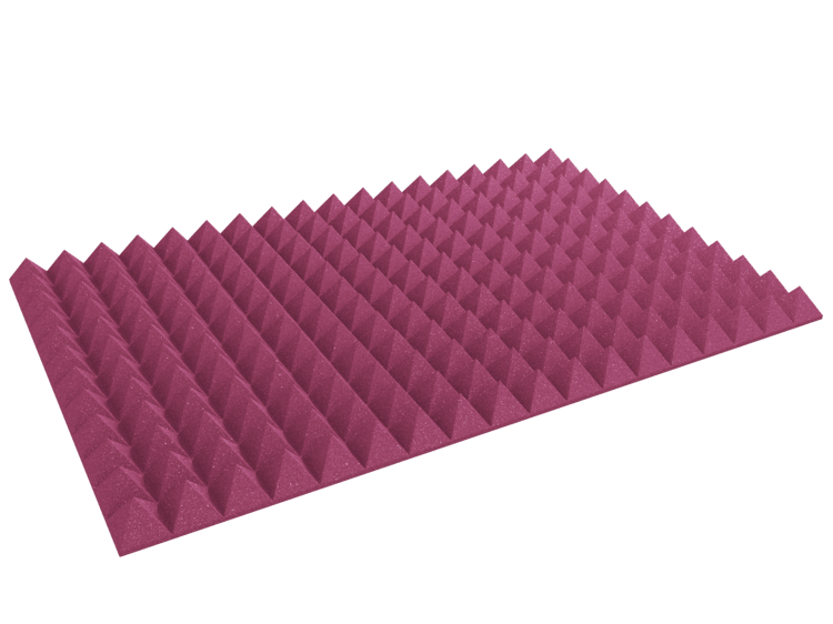 4 Inch Acoustic Foam Pyramid Style Panels - 13 Color Options by SoundAssured