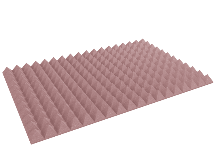 4 Inch Acoustic Foam Pyramid Style Panels - 13 Color Options by SoundAssured