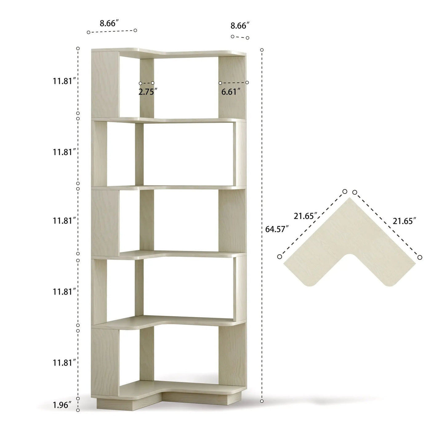L-Shaped Corner Bookshelf by HouseOfZazla