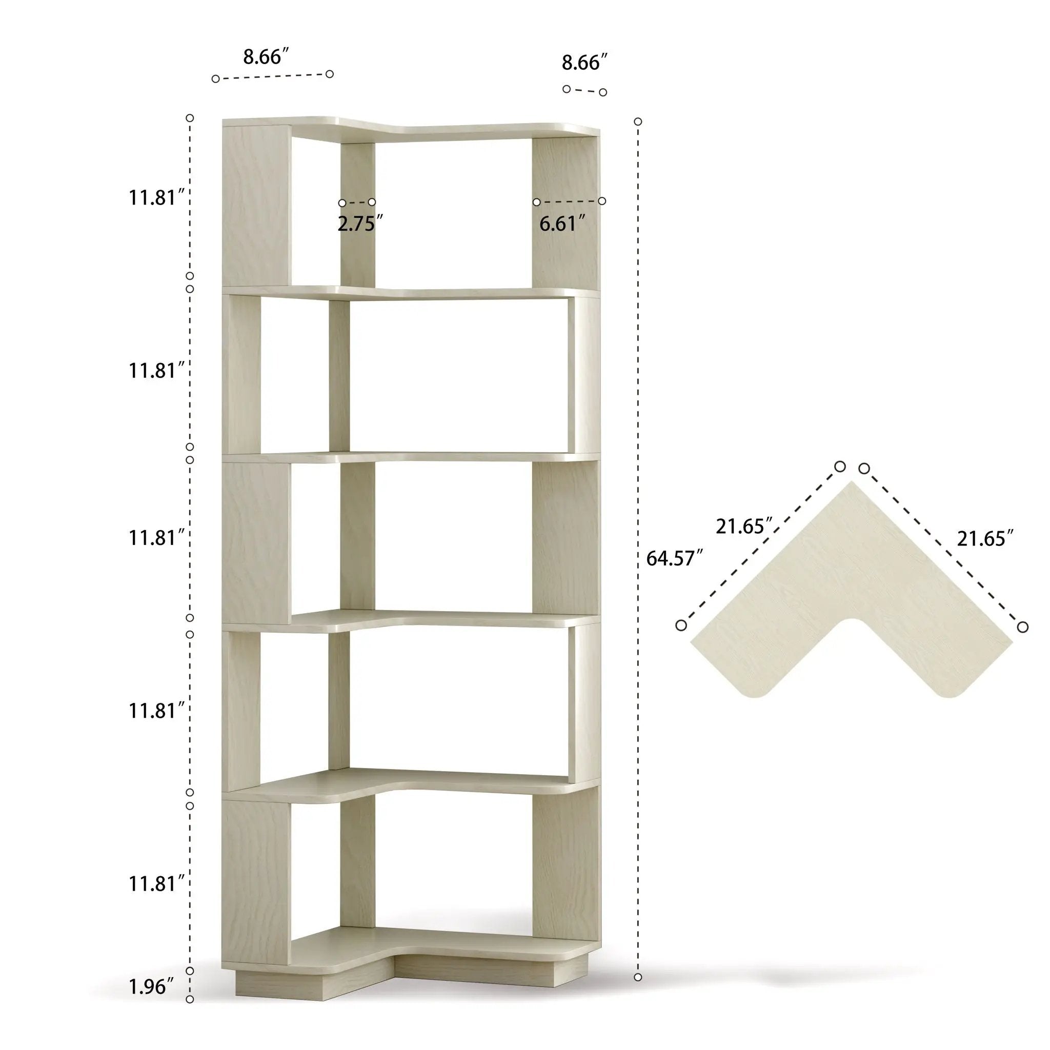 L-Shaped Corner Bookshelf by HouseOfZazla