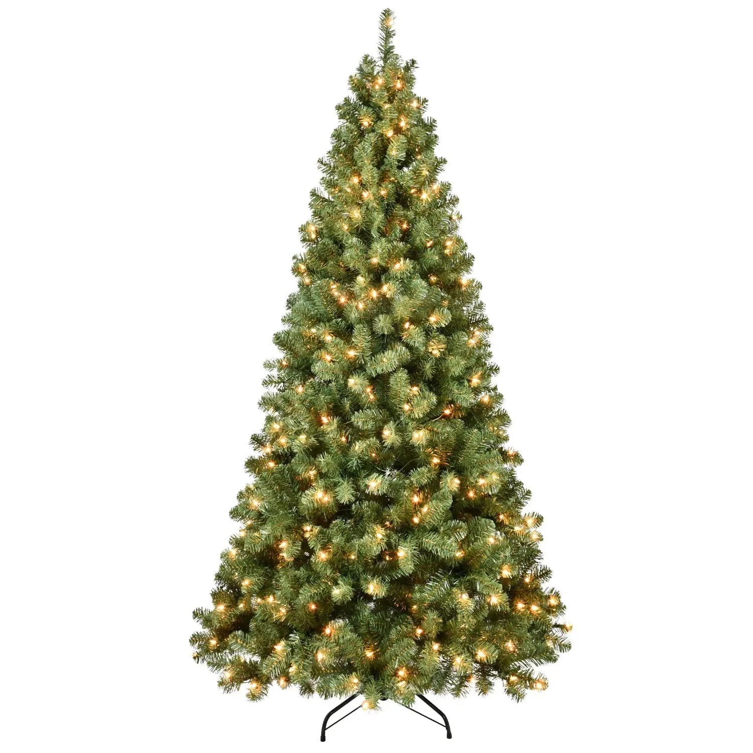 7ft Pre-Lit PVC Christmas Tree with 400 UL Lights by HouseOfZazla