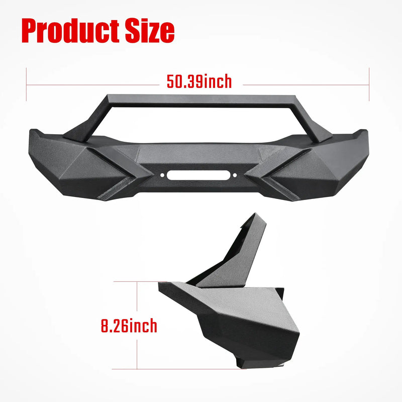 X Style Front Bumper with Winch Plate Compatible with Wrangler JK (2007-2017) by HouseOfZazla
