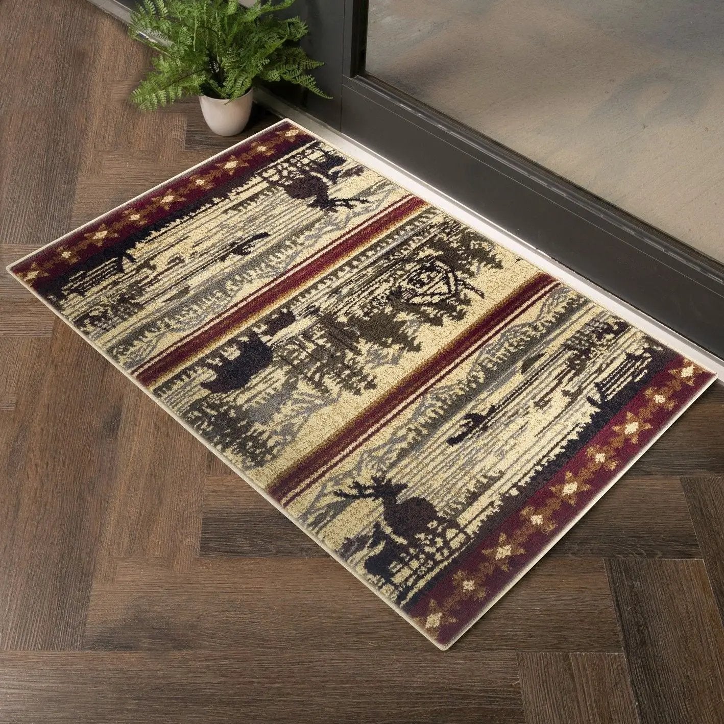 Nature's Nest - GC_CBL3005 Lodge Area Rug by HouseOfZazla