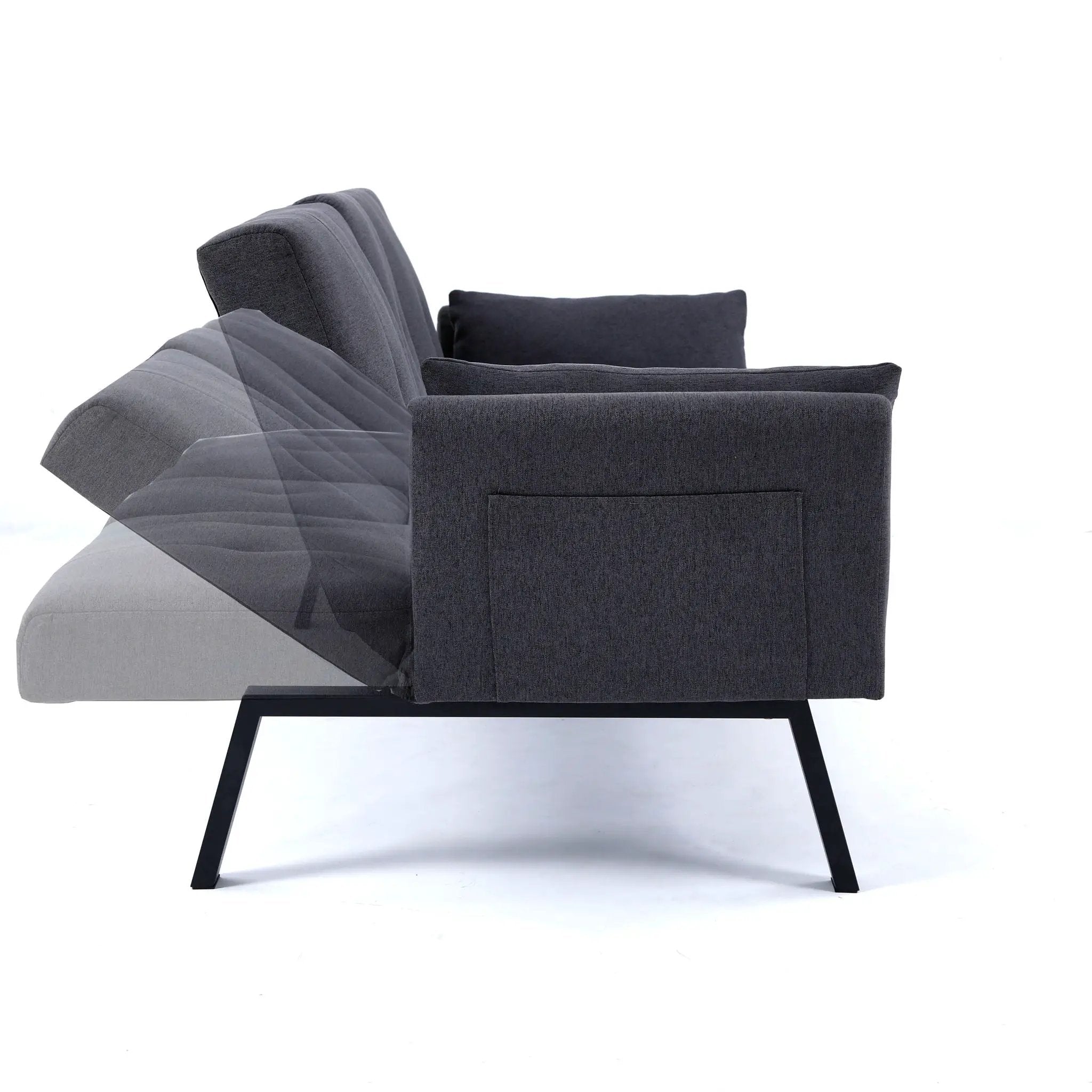 Sofa Bed With Foldable Design And Cup Holder by HouseOfZazla