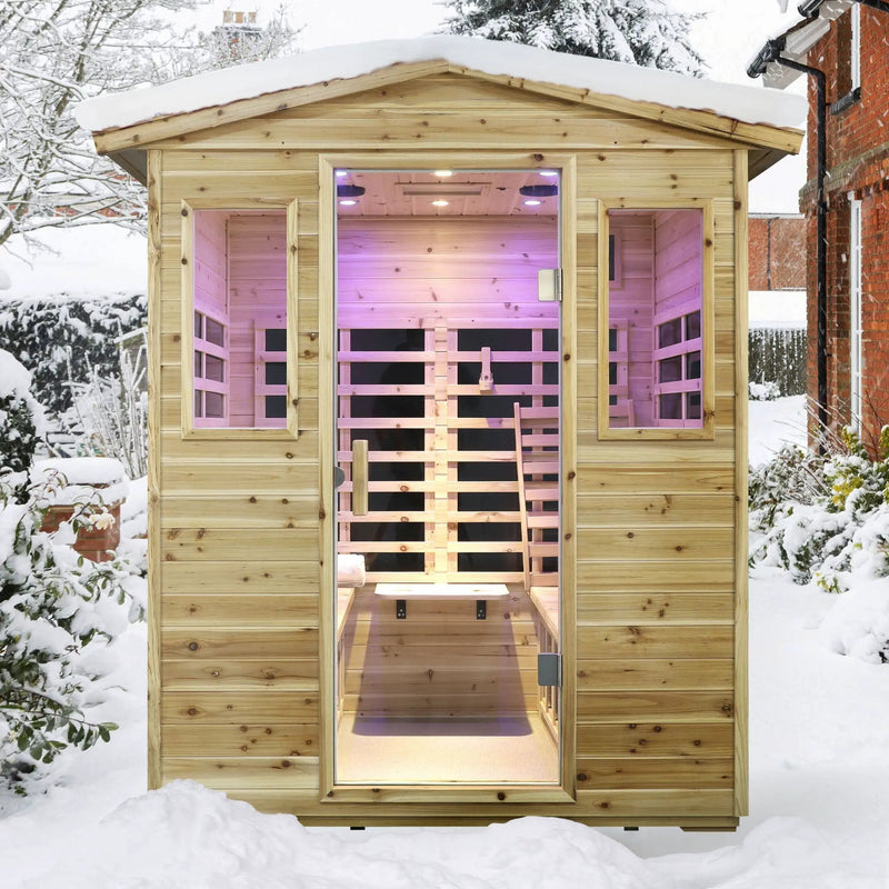 Four person Far-infrared Old fir outdoor sauna room by HouseOfZazla