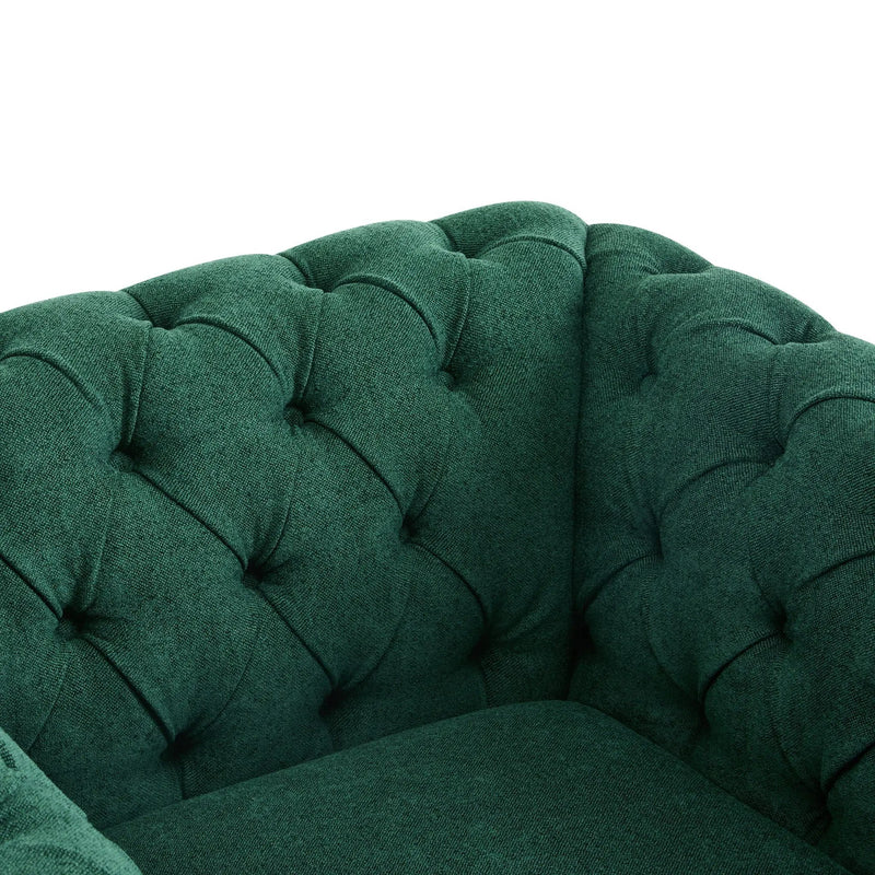 Chesterfield Style Swivel Club Chair With Button Tufted by HouseOfZazla