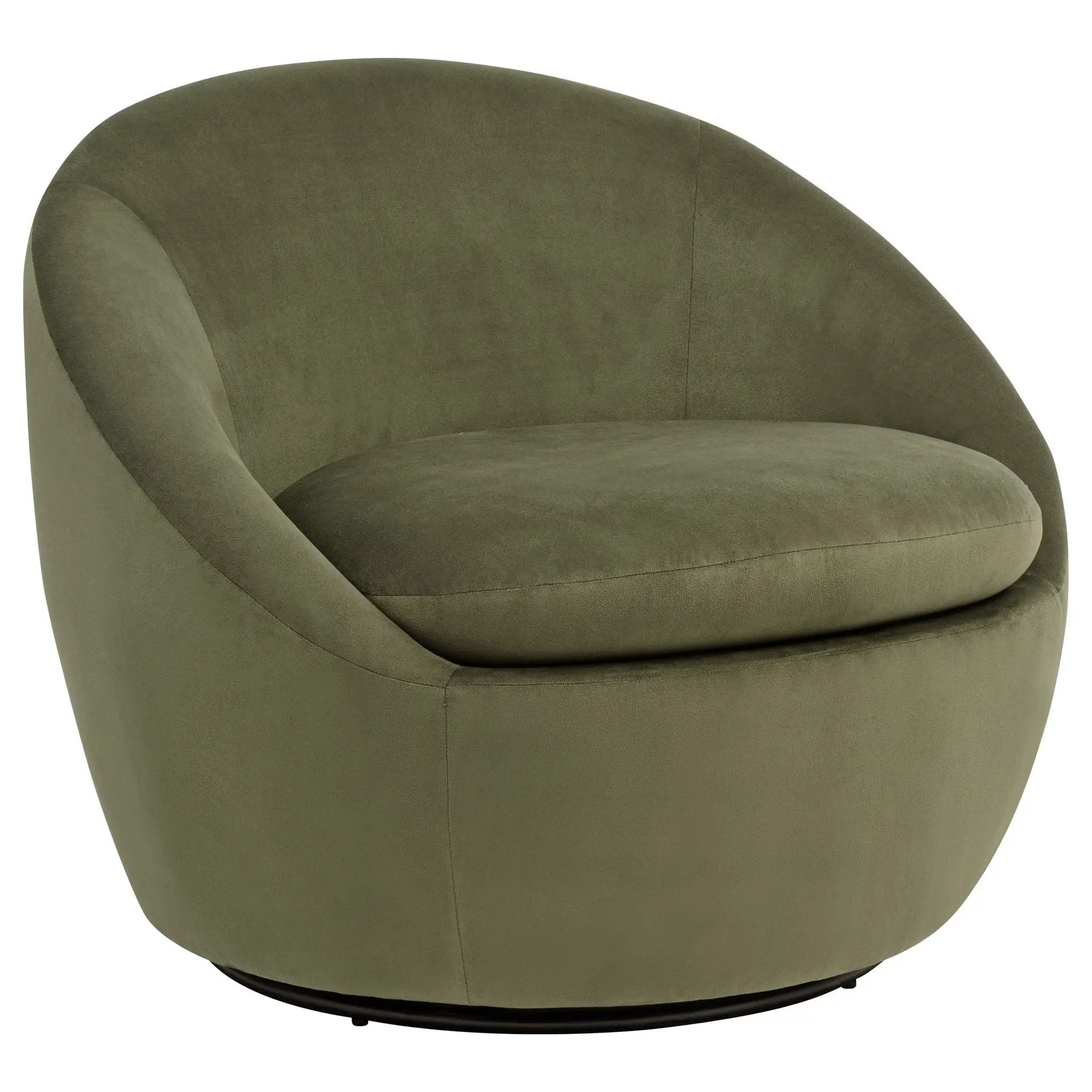 Myernick Velvet Upholstered Swivel Accent Chair Olive by Unique Piece Furniture