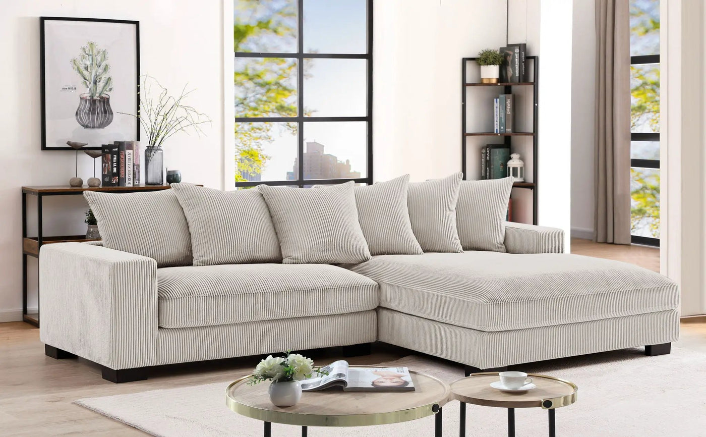 Luxe - Oversized 2 Piece Sectional Couches For Living Room, L Shaped Sofa With Chaise by Unique Piece Furniture