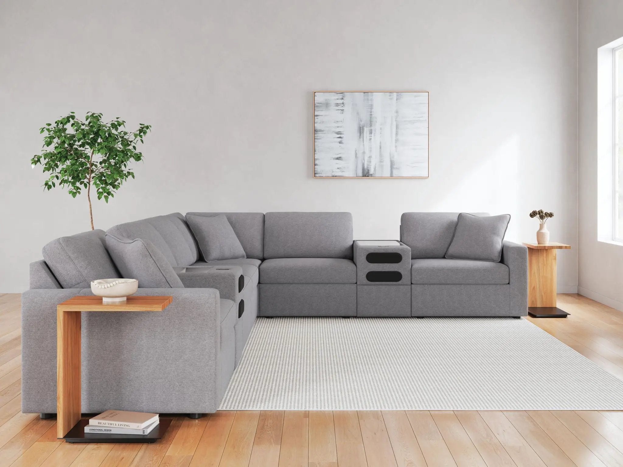 Modmax - Sectional - Granite by Unique Piece Furniture