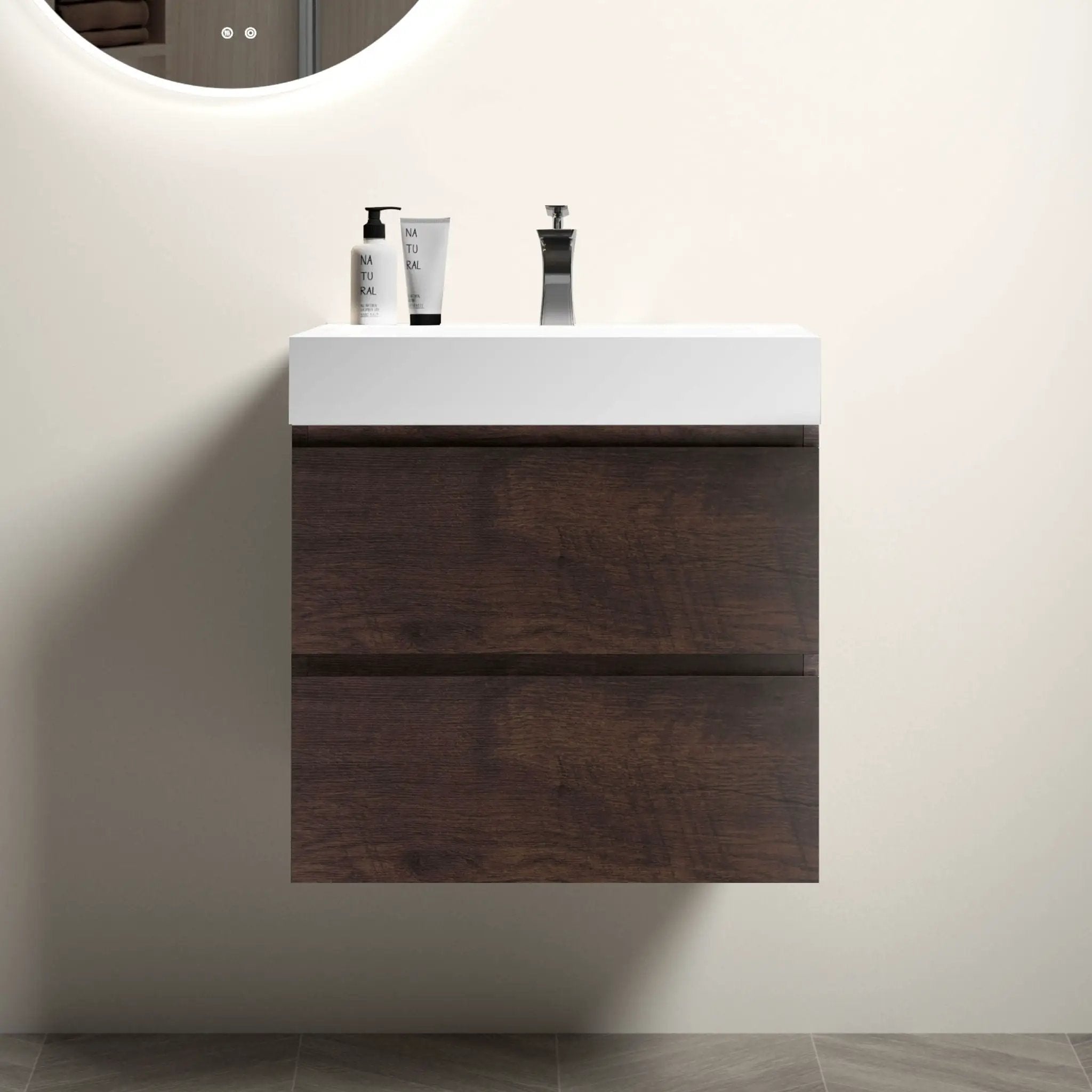Alice - Bathroom Vanity Wall Mounted With Sink, Large Storage Floating Bathroom Vanity For Modern Bathroom, One-Piece Sink Basin Without Drain And Faucet by Unique Piece Furniture