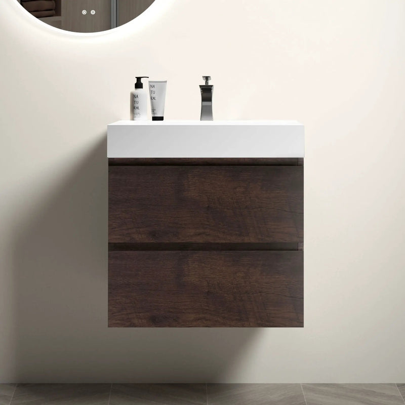 Alice - Bathroom Vanity Wall Mounted With Sink, Large Storage Floating Bathroom Vanity For Modern Bathroom, One-Piece Sink Basin Without Drain And Faucet by Unique Piece Furniture