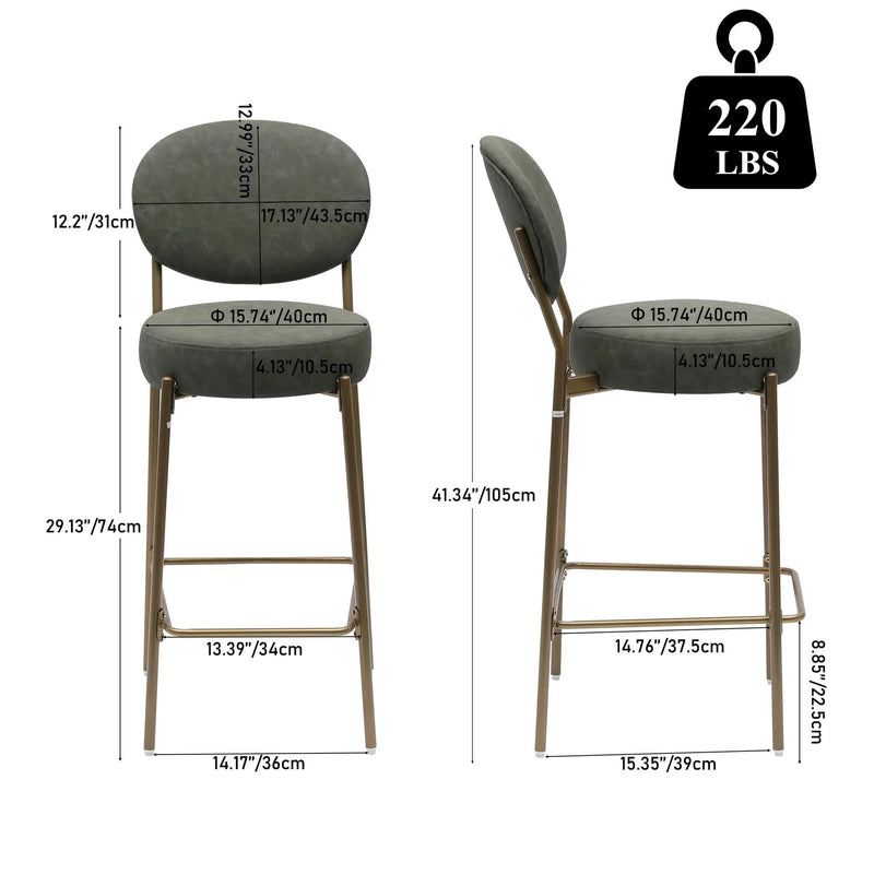 29'' H Upholstered Bar Stools Set of 2 by HouseOfZazla