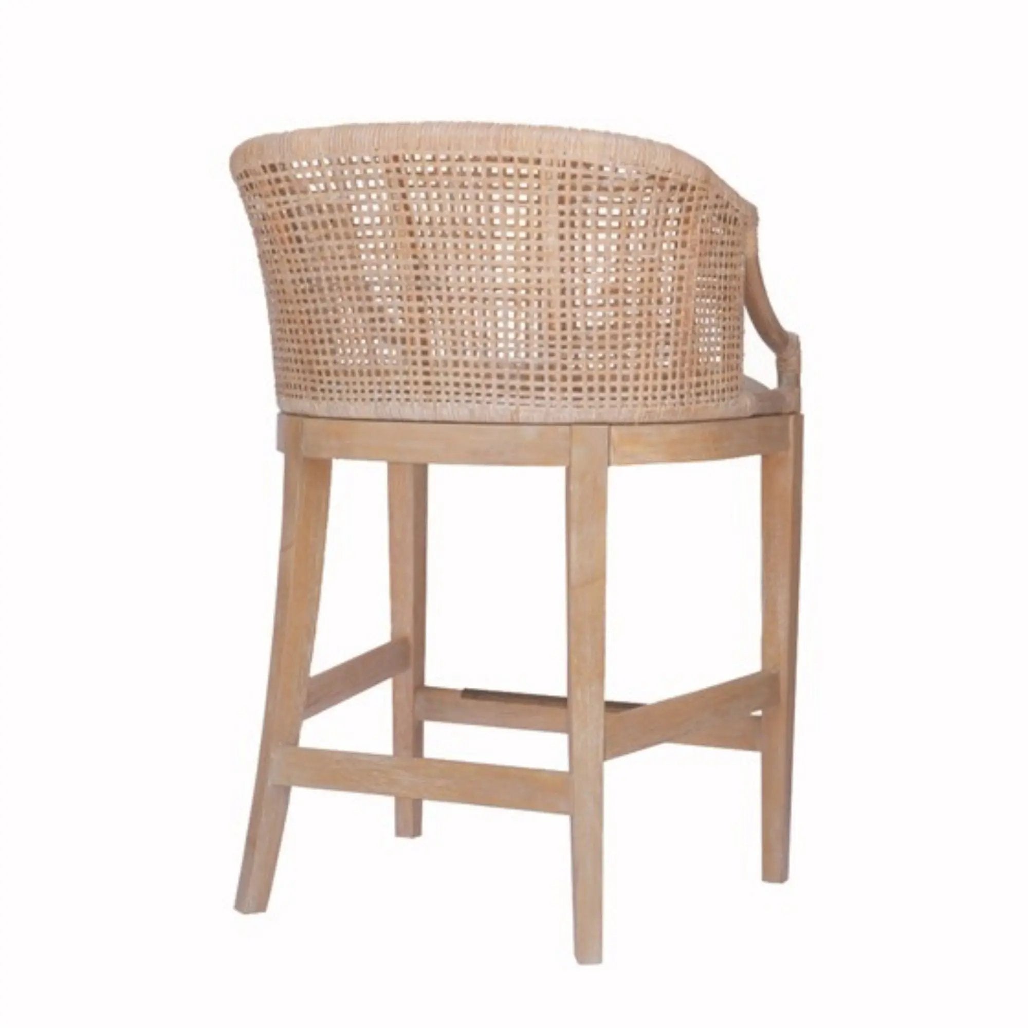 Casual Handcrafted Rattan Counter Stool by Unique Piece Furniture