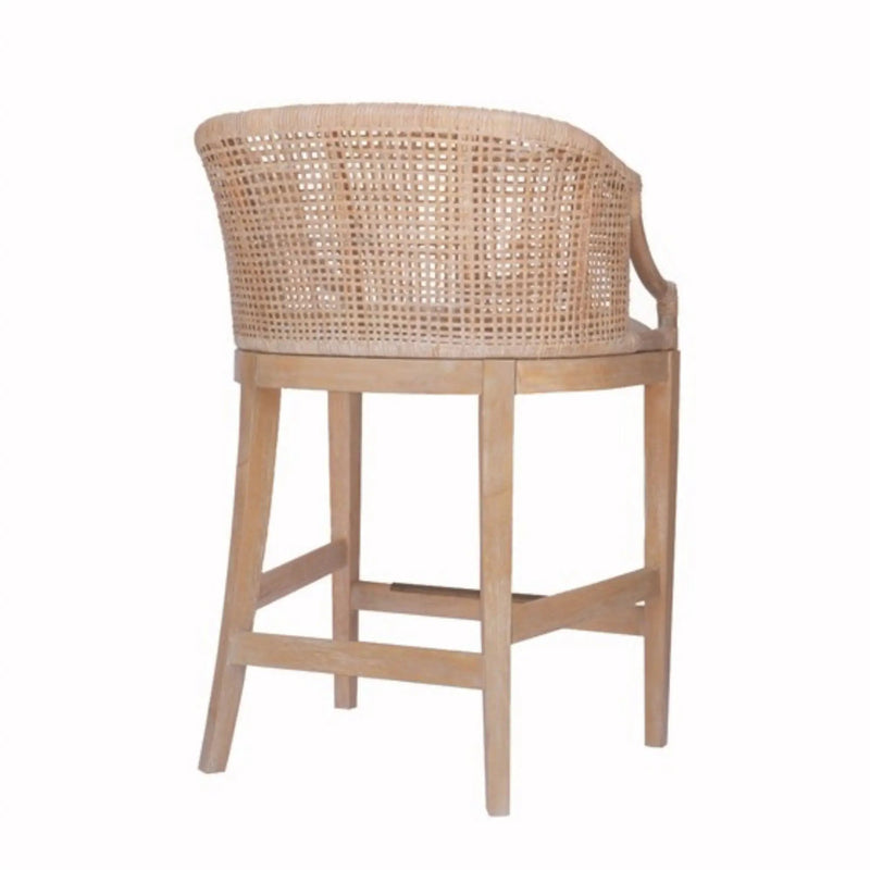 Casual Handcrafted Rattan Counter Stool by HouseOfZazla