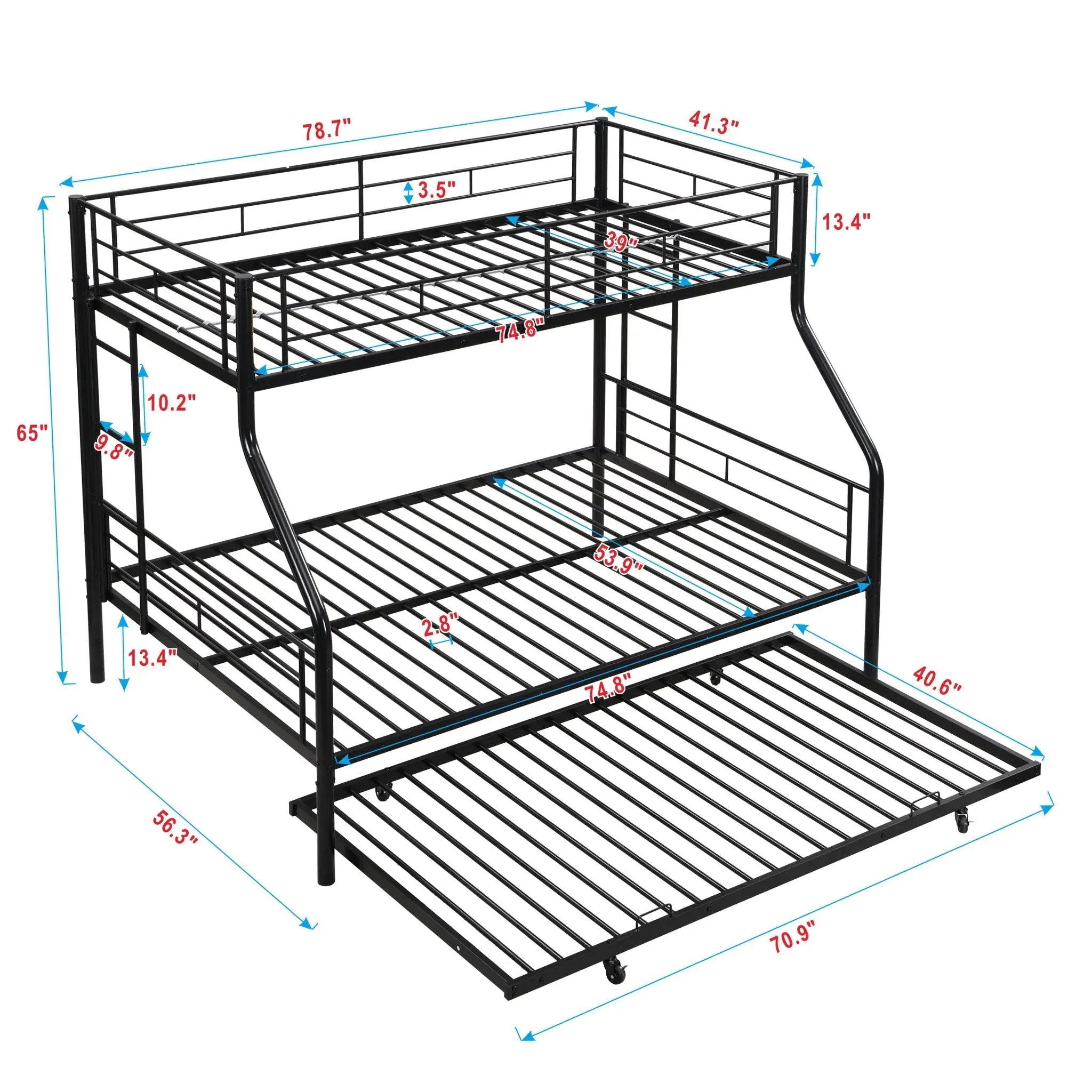 Modern Metal Bunk Bed by Unique Piece Furniture