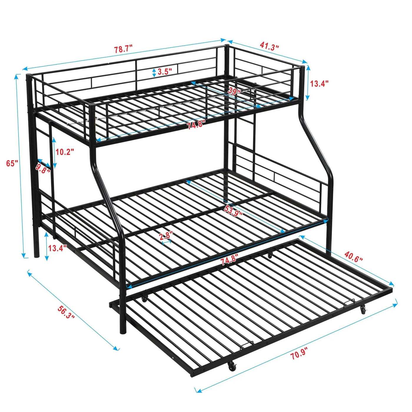 Modern Metal Bunk Bed by HouseOfZazla
