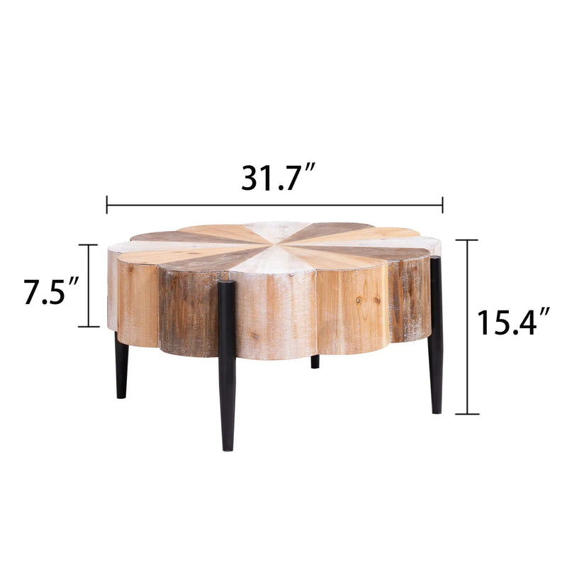 Flower Shaped Coffee Table For Living Room - Multicolor by HouseOfZazla