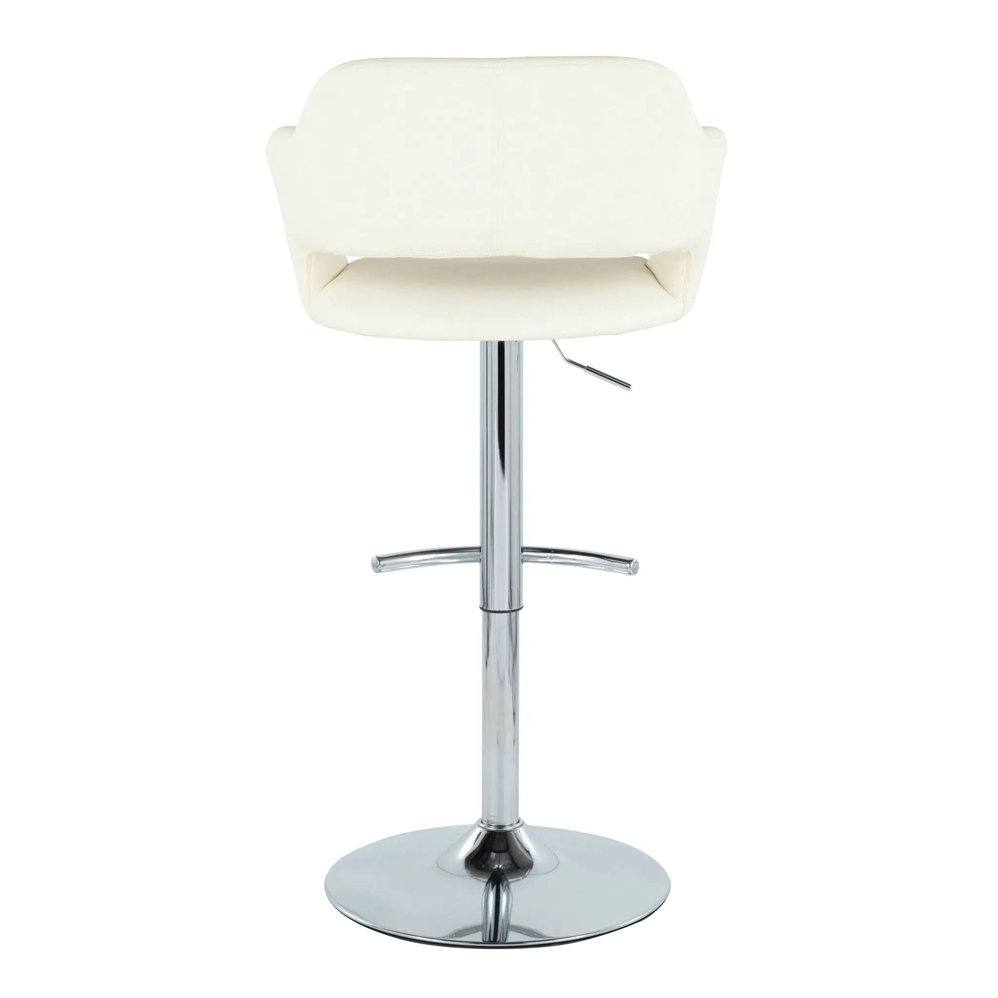 Margarite - Contemporary Ajustable Barstool With Swivel With Rounded T Footrest (Set of 2) by Unique Piece Furniture