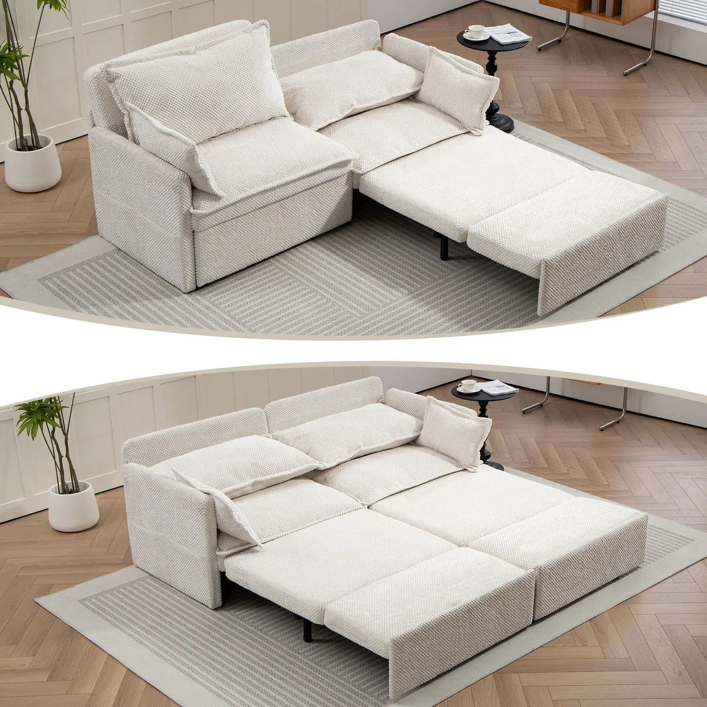 Pull Out Sofa Bed, Convertible Sleeper Sofa Couch, Side Storage, And USB / C - Type Charging Ports Chair by HouseOfZazla