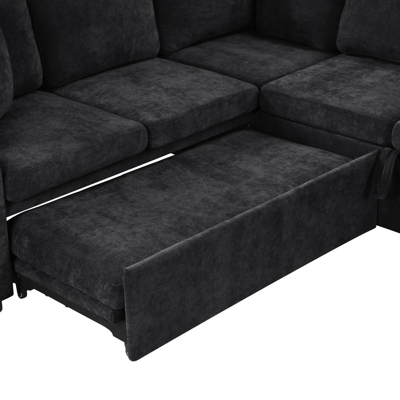 Modern L Shaped Sectional Sofa Bed With Hidden Storage Upholstery by HouseOfZazla