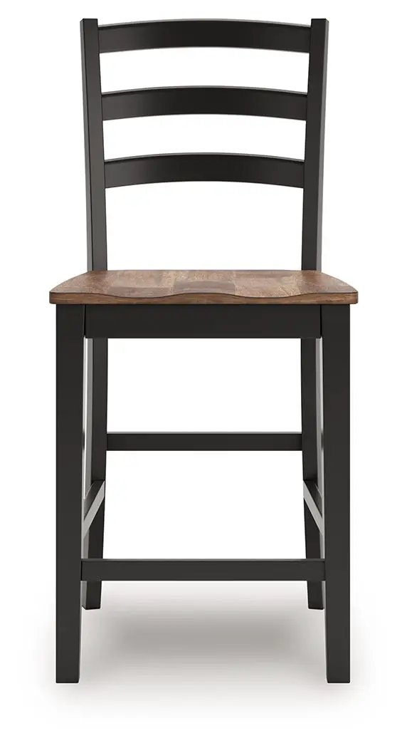 Wildenauer - Barstool (Set of 2) - Brown / Black by Unique Piece Furniture