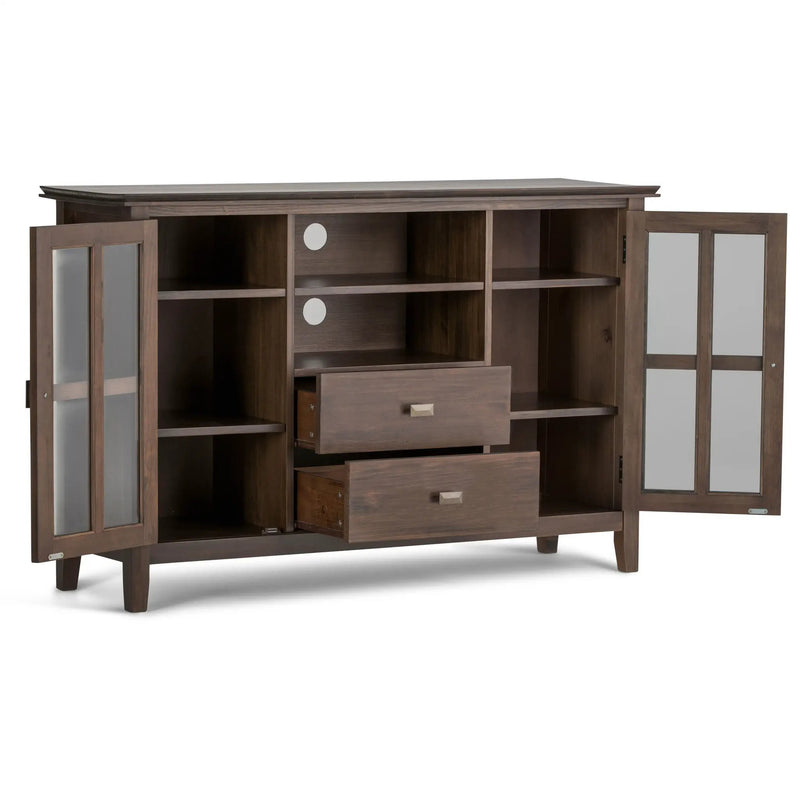 Artisan - Tall TV Media Stand - Natural Aged Brown by Unique Piece Furniture