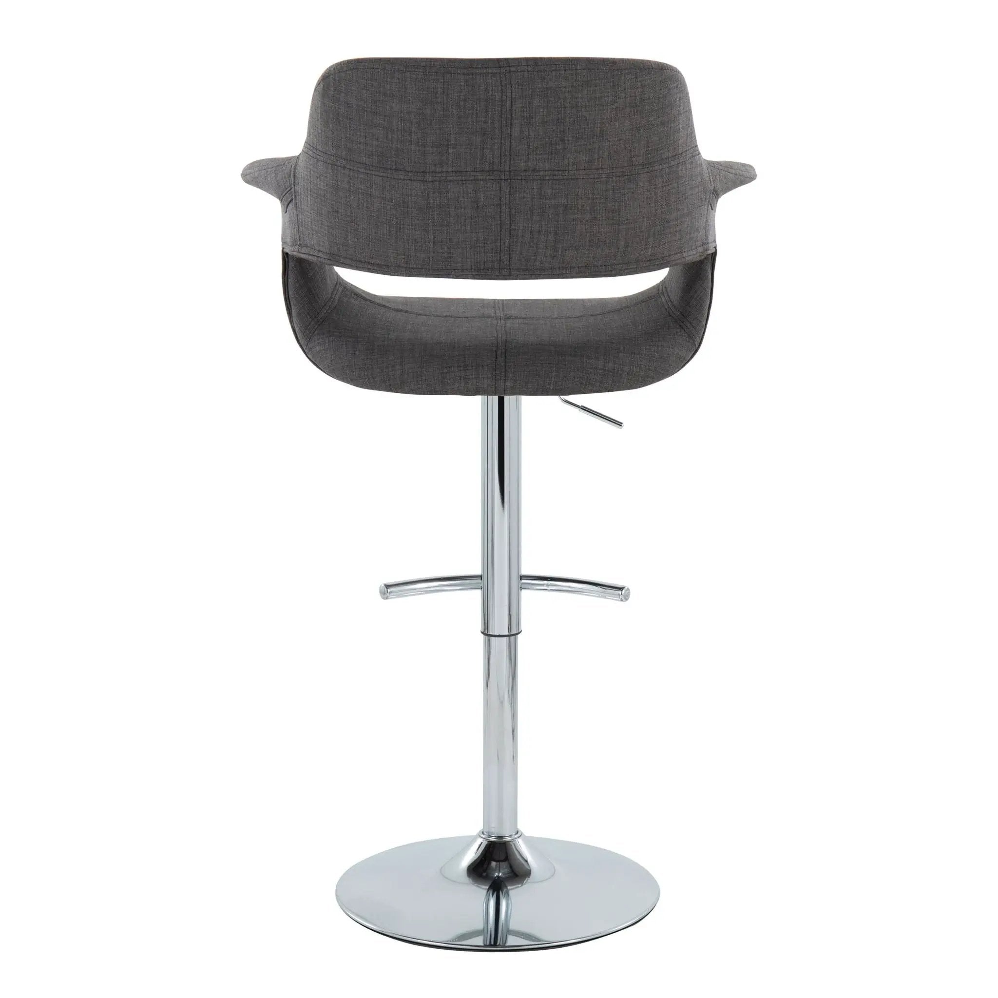Vintage Flair - Mid Century Modern Adjustable Barstool With Swivel With Rounded T Footrest (Set of 2) by Unique Piece Furniture