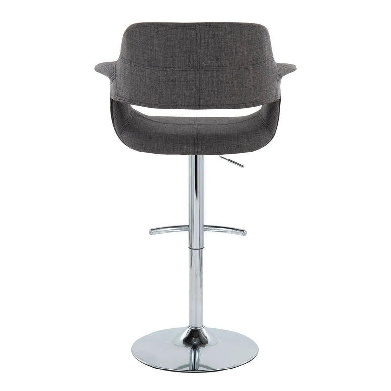 Vintage Flair - Mid Century Modern Adjustable Barstool With Swivel With Rounded T Footrest (Set of 2) by Unique Piece Furniture
