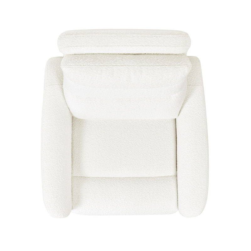High Back Power Recliner Motion Chair with Powered Recline - Chiffon White, photo 6 of 11