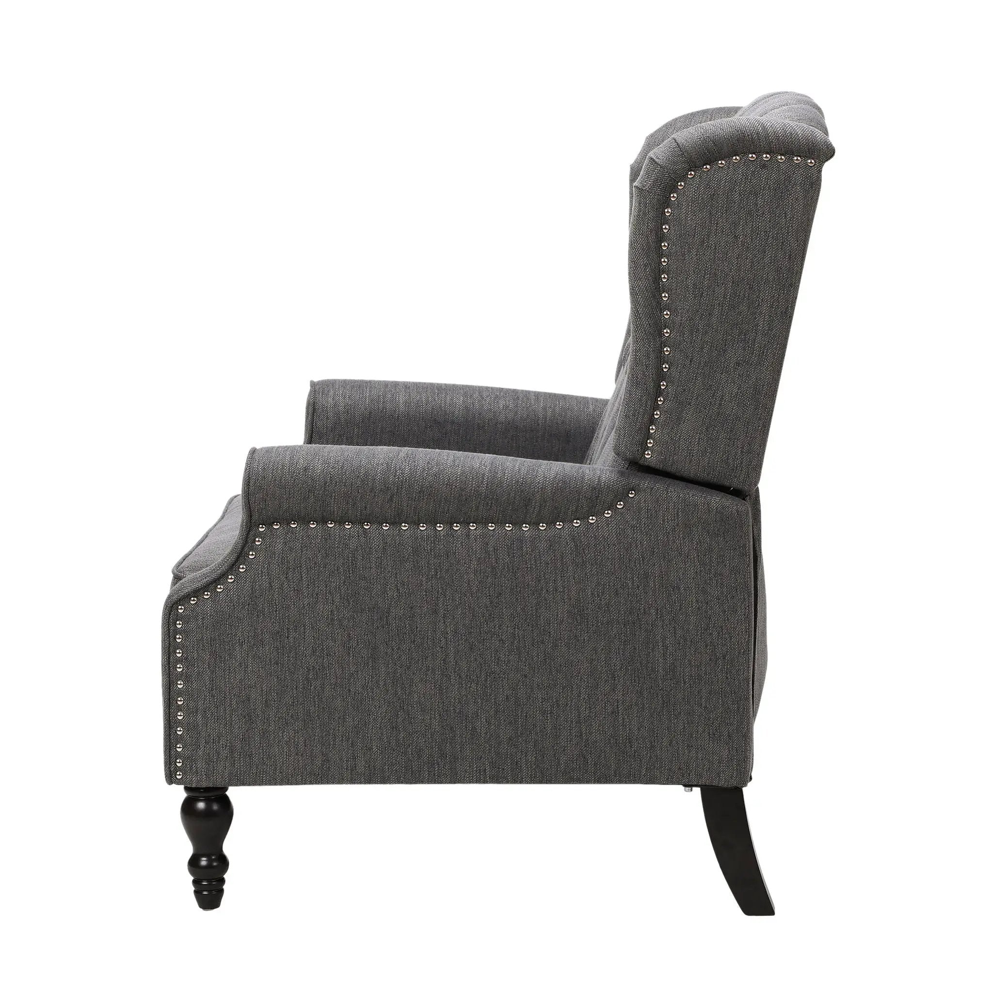 Dunham Contemporary Fabric Tufted Oversized Pushback Recliner by HouseOfZazla