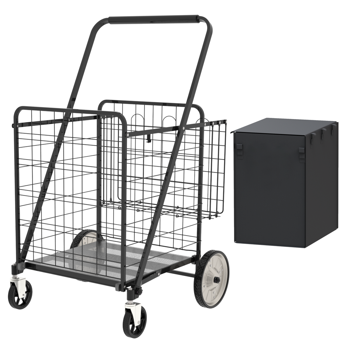 Bigger Super Jumbo Shopping Cart with Foldable Metal Frame - Metal, photo 7 of 10