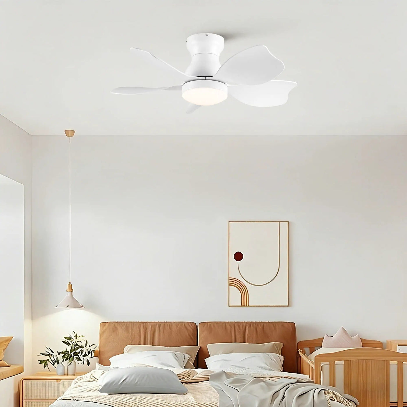 Low Profile Flush Mount Ceiling Fan With Light by HouseOfZazla