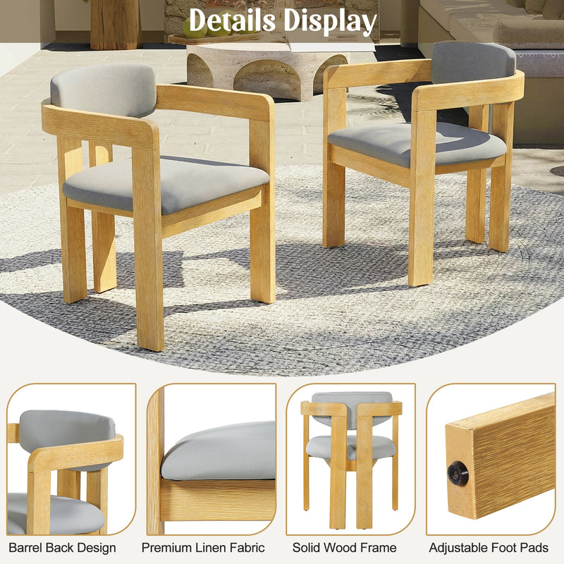 5-Piece Outdoor Acacia Wood Round Dining Set by HouseOfZazla