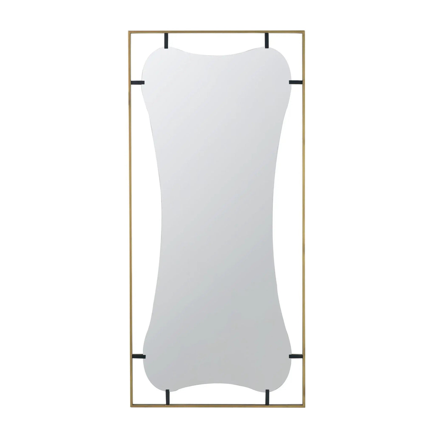 Poppy Mirror With Metal Frame Contemporary Design For Bathroom, Entryway Wall Decor by HouseOfZazla