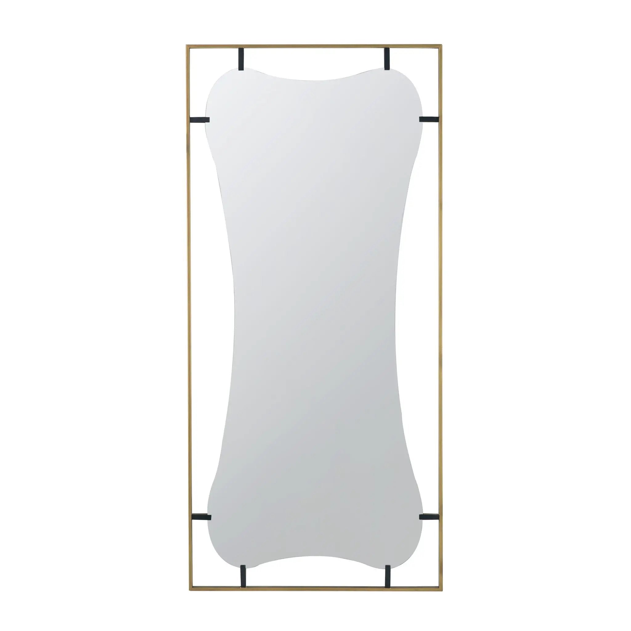 Poppy Mirror With Metal Frame Contemporary Design For Bathroom, Entryway Wall Decor by Unique Piece Furniture