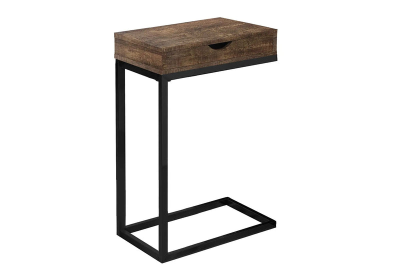 Accent Table, C-Shaped, Modern - Brown by HouseOfZazla