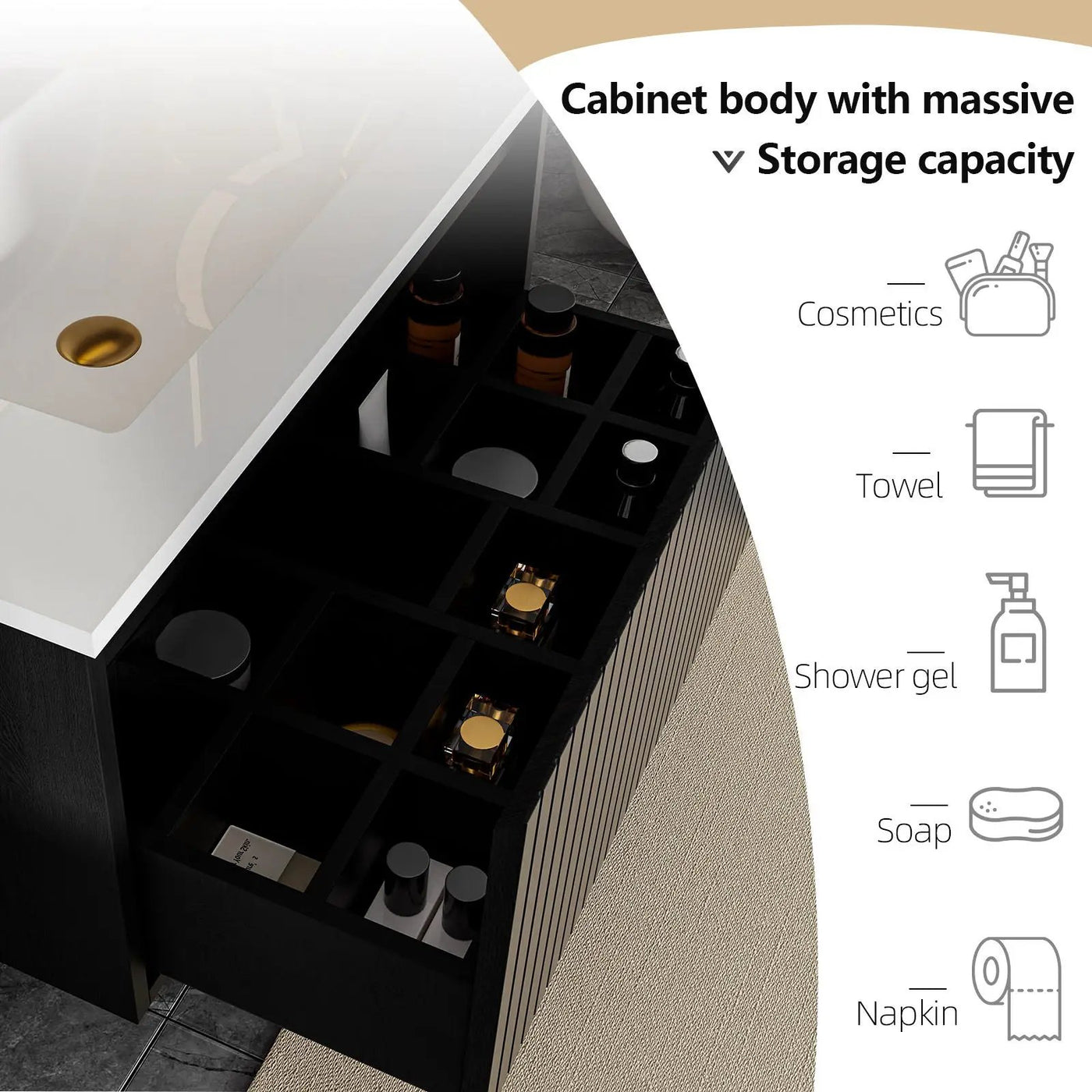 Wall Mounted Floating Bathroom Vanity With Sink And Drawers by HouseOfZazla