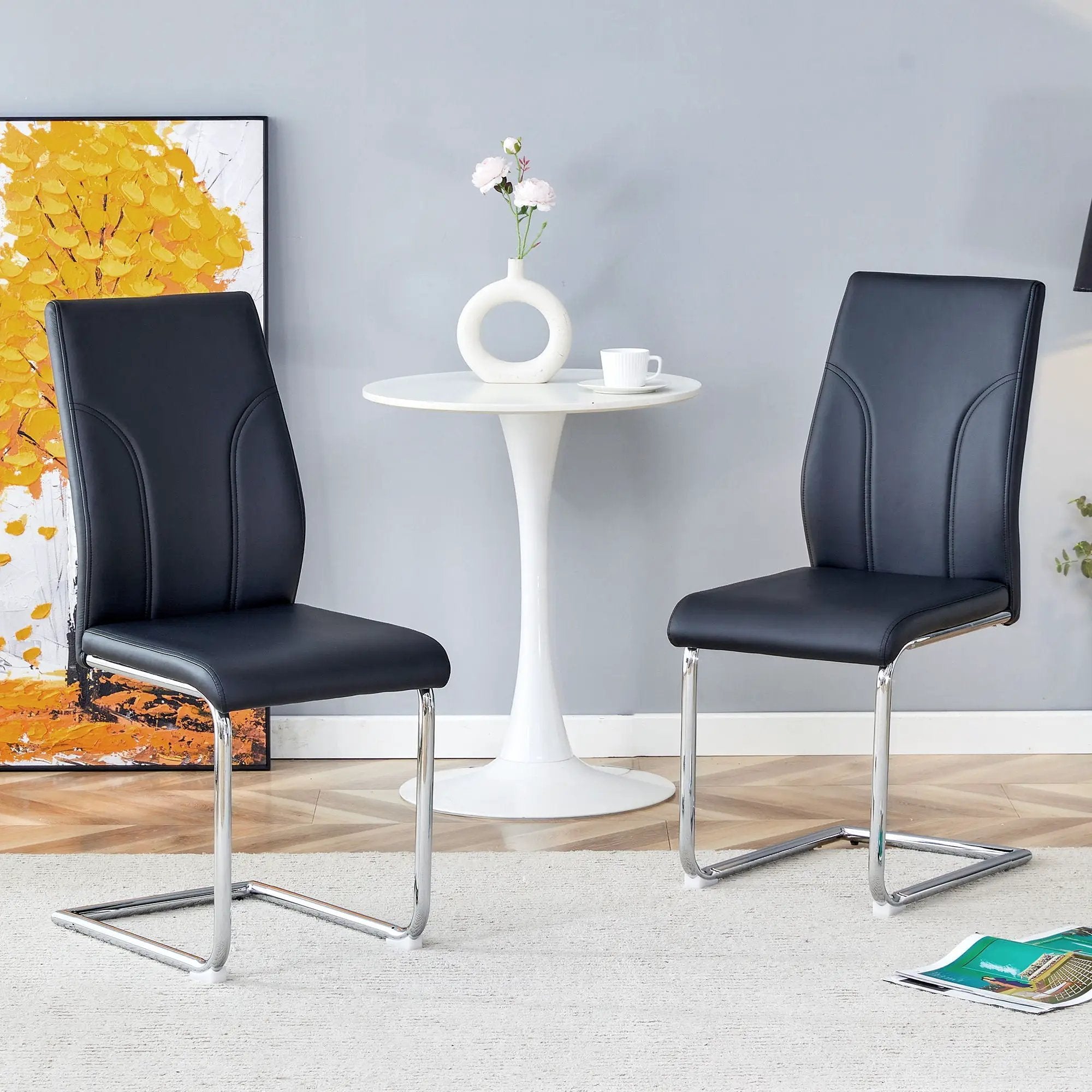 Modern Dining Chairs With High Backrest And Sturdy Legs by Unique Piece Furniture