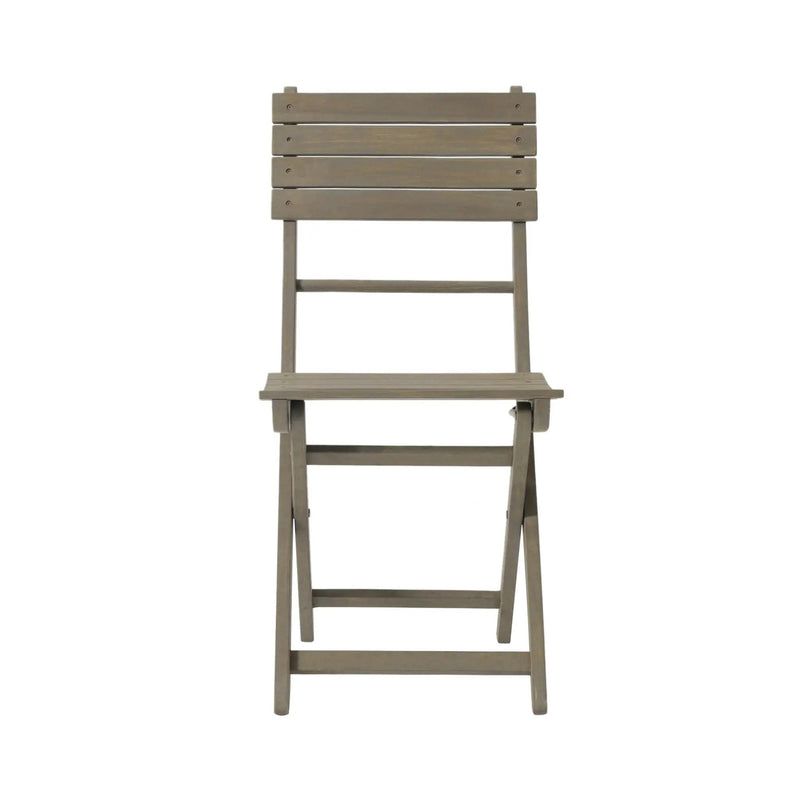 Outdoor Foldable Wood Dining Chair With Slat Design (Set of 2) by HouseOfZazla