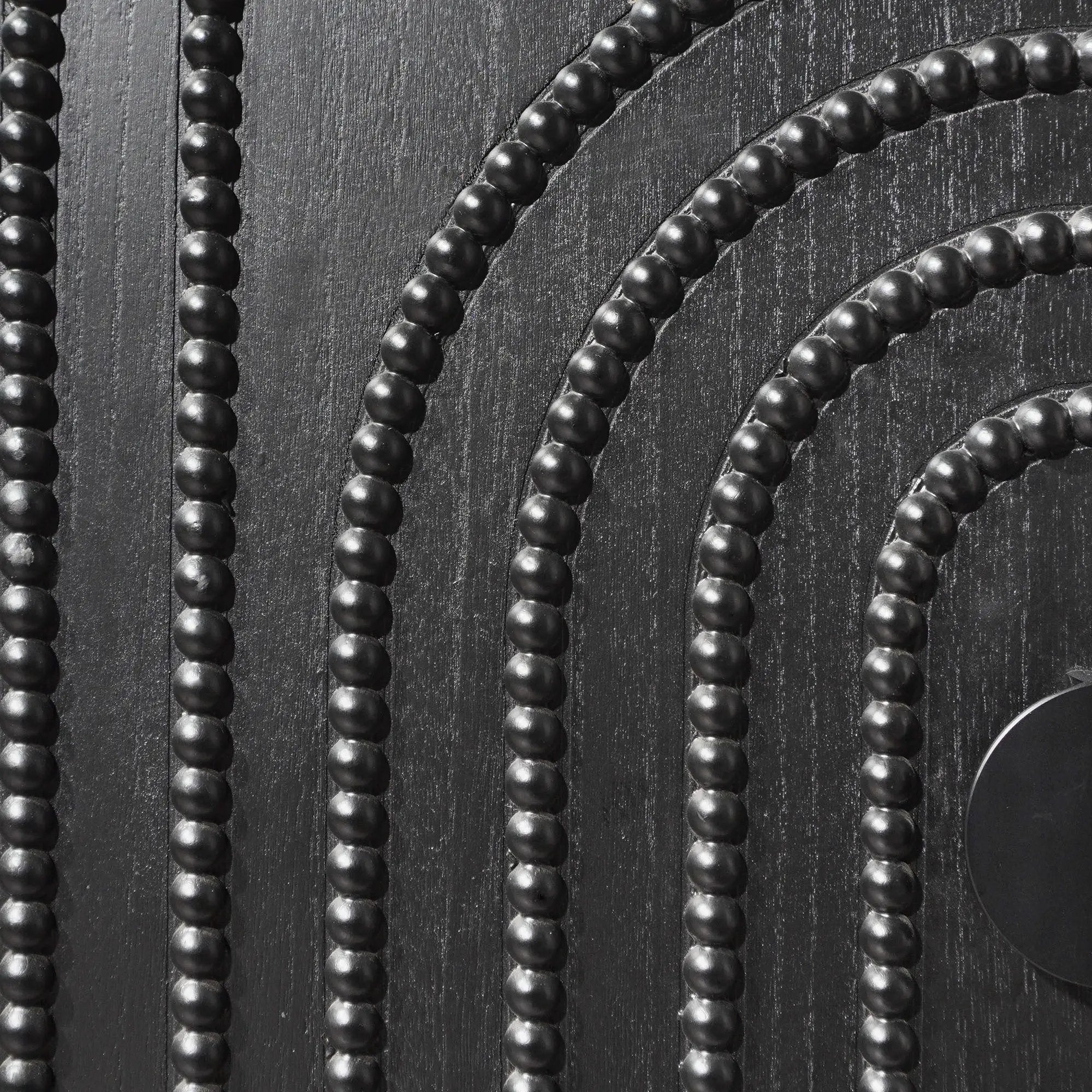 Modern Black Wood Storage Cabinet with Decorative Door by HouseOfZazla