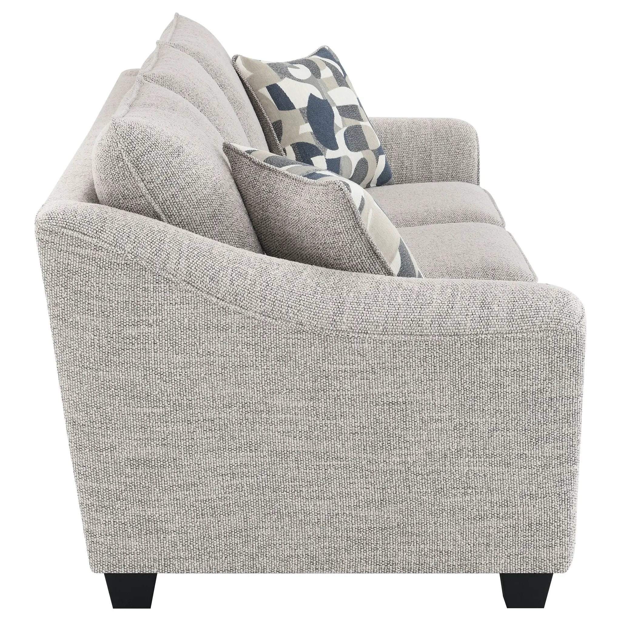 Tomkins 2-piece Boucle Upholstered Sofa Set Light Grey by Unique Piece Furniture