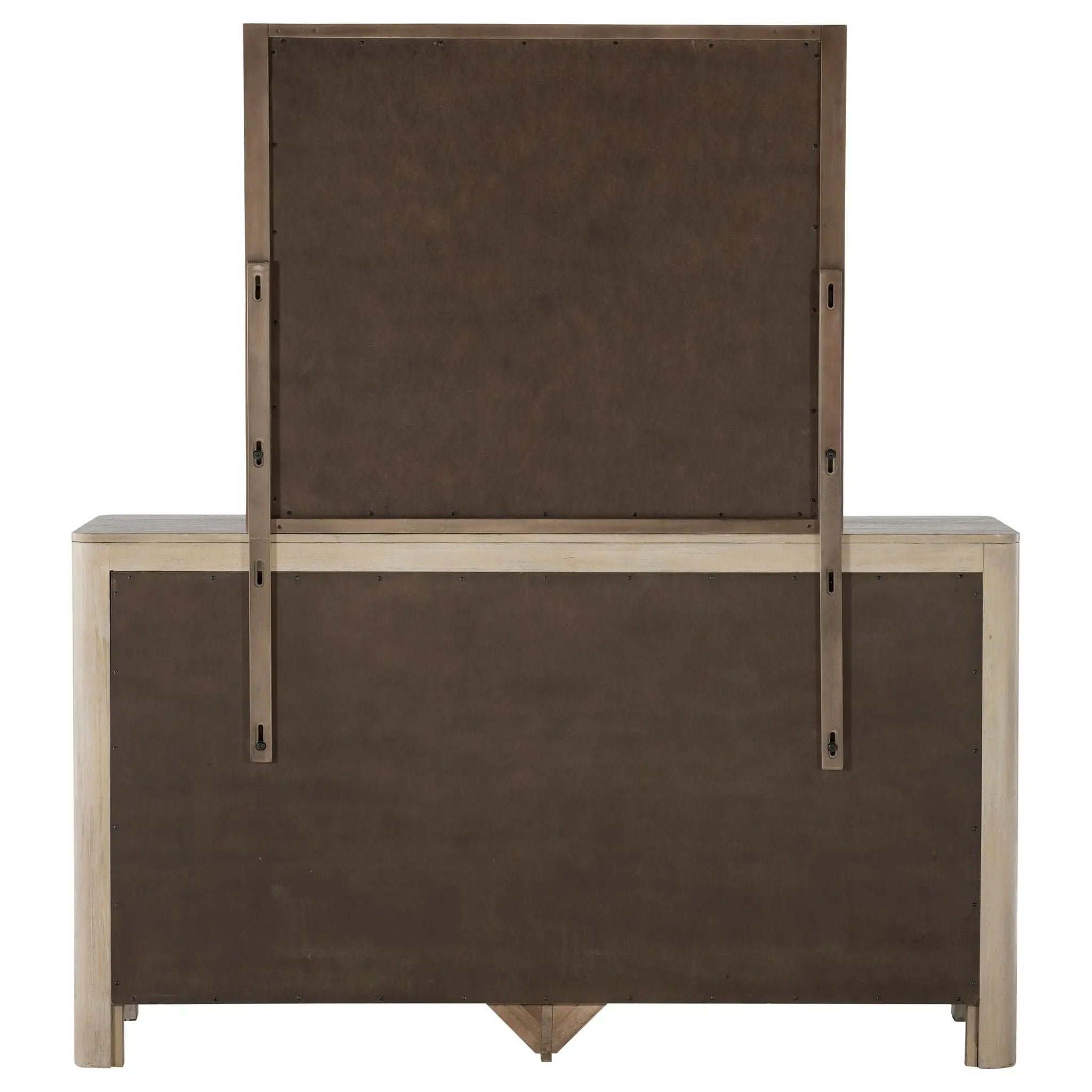 Solano 9-drawer Bedroom Dresser with Mirror Weathered Mango by Unique Piece Furniture