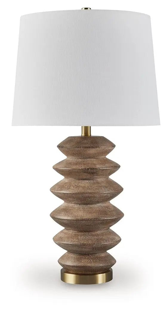 Jyllyard - Poly Table Lamp - Brown / Gold Finish by Unique Piece Furniture