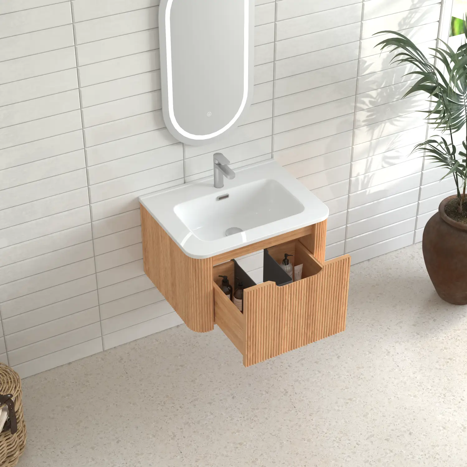 24" Wall-Mounted Floating Bathroom Vanity by HouseOfZazla