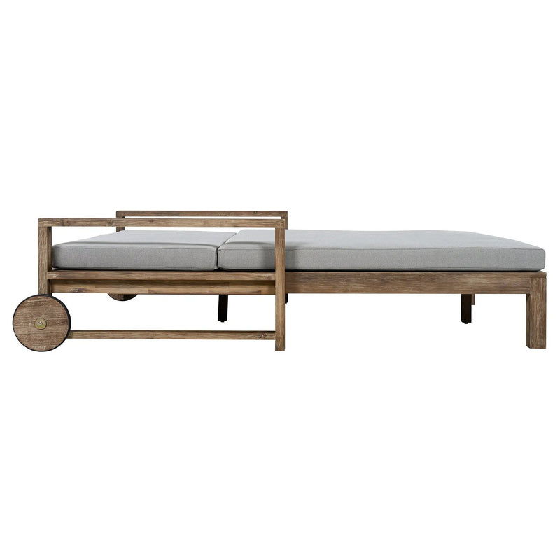 TREXM 1-Piece Farmhouse Wooden Outdoor Sunbed for 2 People by HouseOfZazla