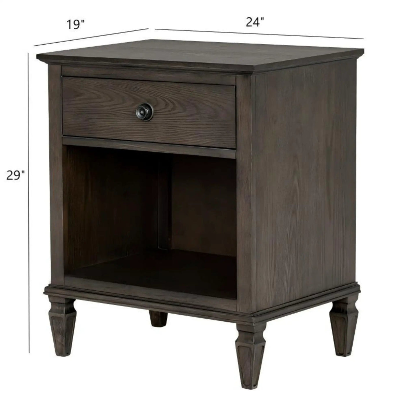Victoria - Nightstand With Open Storage by HouseOfZazla
